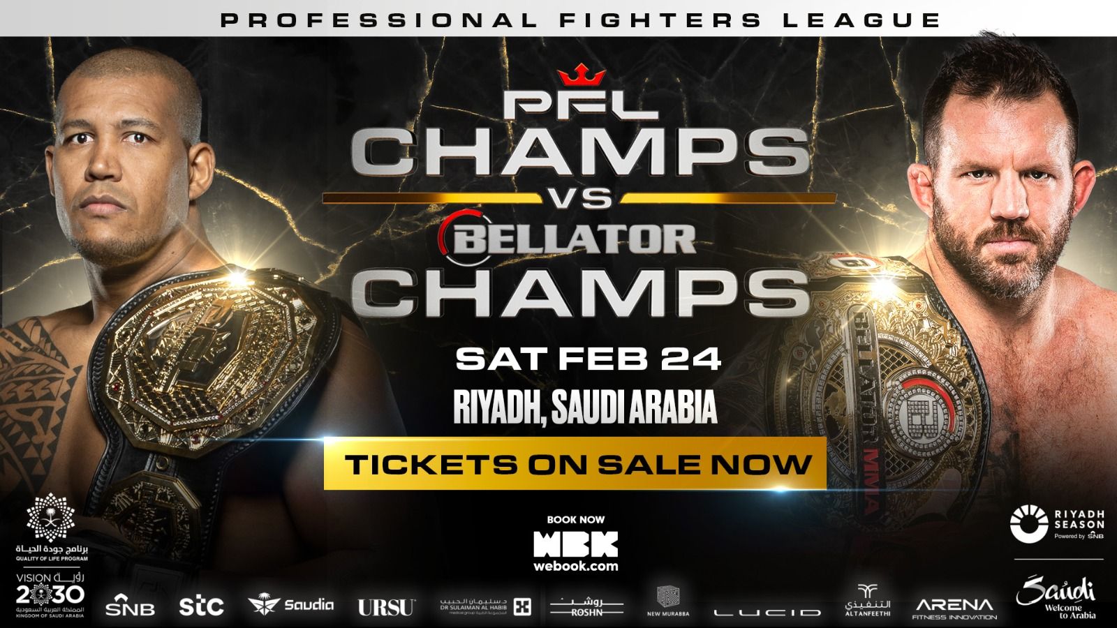 موسم الرياض يطرح تذاكر نزالات أبطال دوري PFL وأبطال اتحاد Bellator