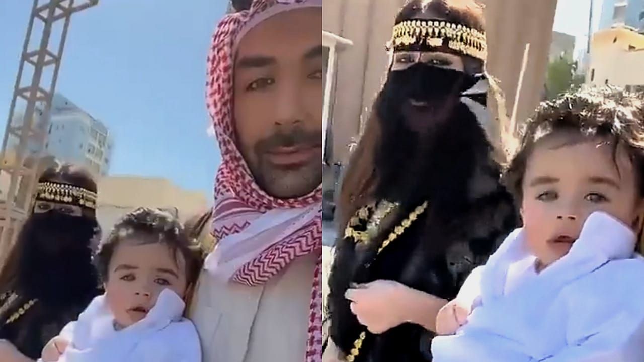 شاهد فرح الهادي تشارك في احتفالات يوم التأسيس مع عائلتها