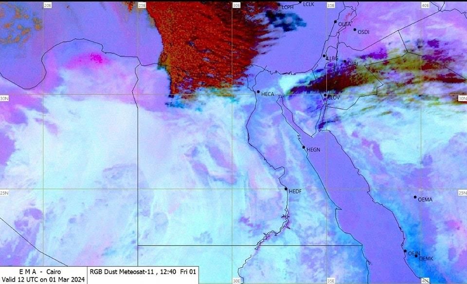 الأرصاد: رياح مثيرة للرمال والأتربة بهذه المناطق خلال الساعات المقبلة