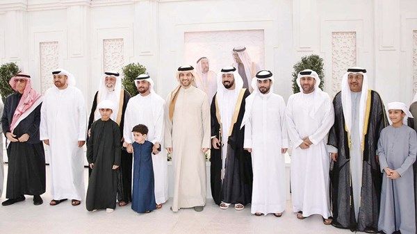 سلطان بن أحمد يشهد حفل زفاف حسن أحمد الجسمي