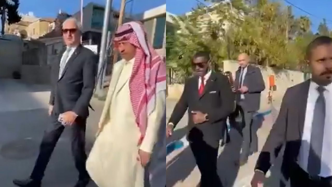 سفير المملكة يتجول في شوارع الضفة الغربية .. فيديو