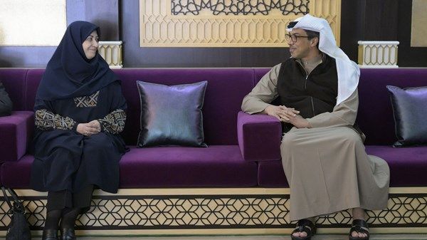 منصور بن زايد ومساعدة الرئيس الإيراني يبحثان علاقات التعاون بين البلدين