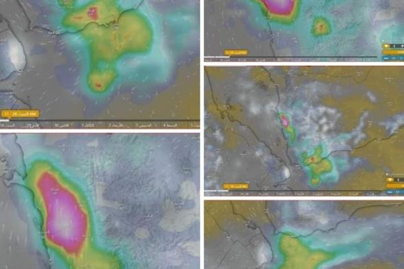 المناطق المتوقع أن تشهد أغزر الأمطار يوم غد السبت..