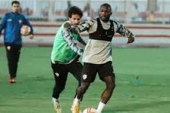 تدريبات تأهيلية لثنائي الزمالك في مران اليوم