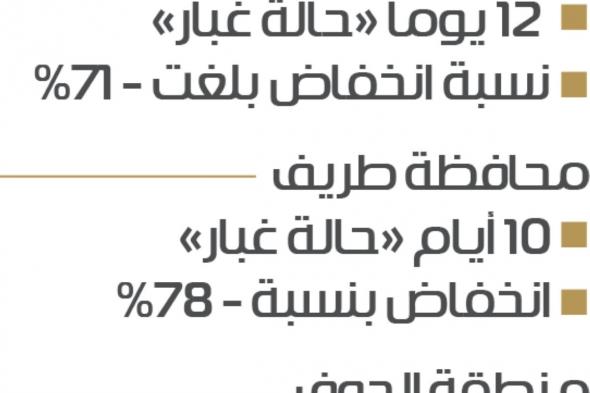 2023 أقل الأعوام تسجيلا لحالات الغبار بالمملكة