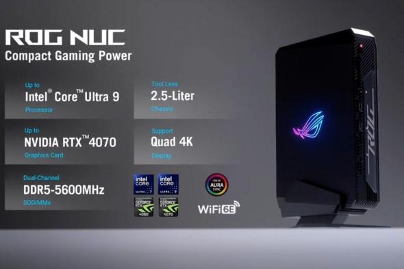 تكنولوجيا: ‏ASUS تطلق أول حاسب مصغر محلي في معرض #CES2024 مع معالج Core Ultra 9 وكرت الشاشة RTX 4070