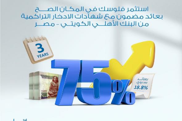 فرصة مش هتتكرر .. البنك الأهلي الكويتي يفاجأ الجميع ويطرح شهادات بعائد 75%