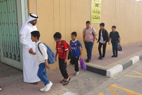 صور| استئناف الفصل الدراسي الثالث بعد انتهاء إجازة ⁧‫عيد الفطر