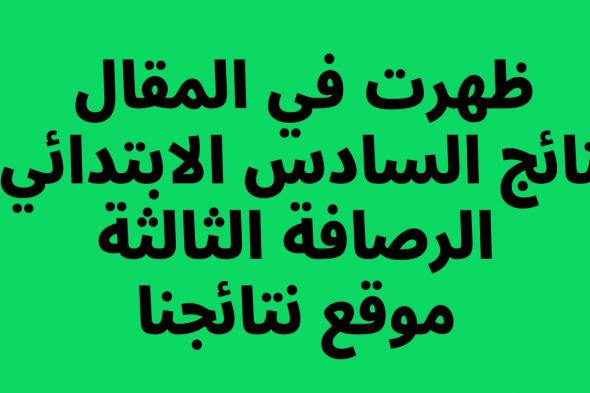 الان صدرت:: نتائج السادس الابتدائي الرصافة الثالثة 2024 نتائج سادسة ابتدائي رصافه 3 عبر موقع وزارة التربية العراقية