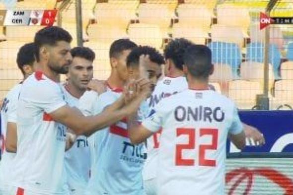 مصطفى شلبى يسجل الهدف الأول للزمالك فى شباك سيراميكا