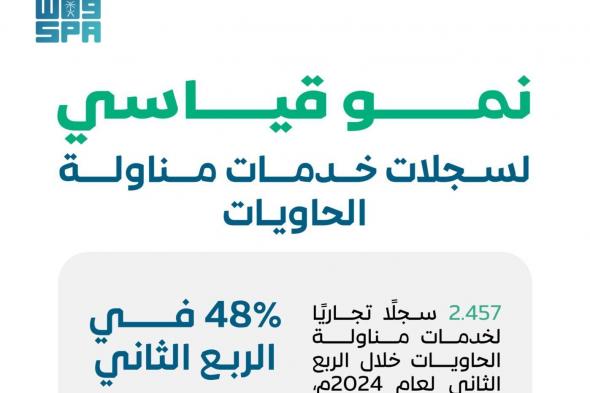 نمو سجلات خدمات مناولة الحاويات بـ 48% في الربع الثاني 2024م