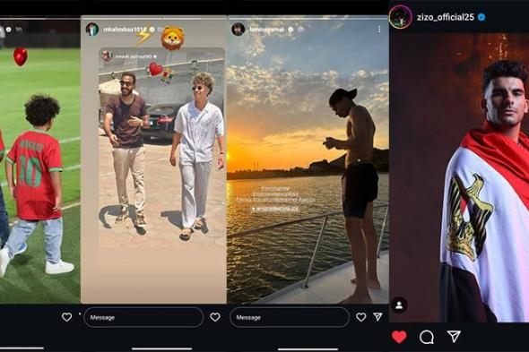 ستوري نجوم كرة القدم.. زيزو ملتفا بعلم مصر.. ونجل مؤمن زكريا بقميص أحمد رفعت