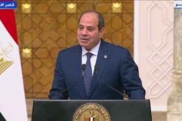 الرئيس السيسي: نقوم بجهود كبيرة لوقف إطلاق النار لمدة يومين وبعدها وقف كامل وإدخال المساعدات