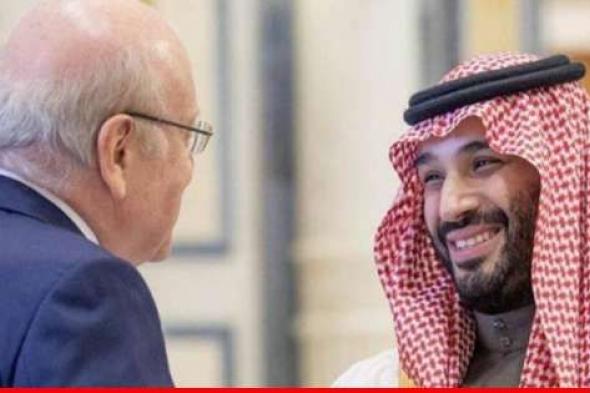 ولي العهد السعودي يلتقي ميقاتي في الرياض