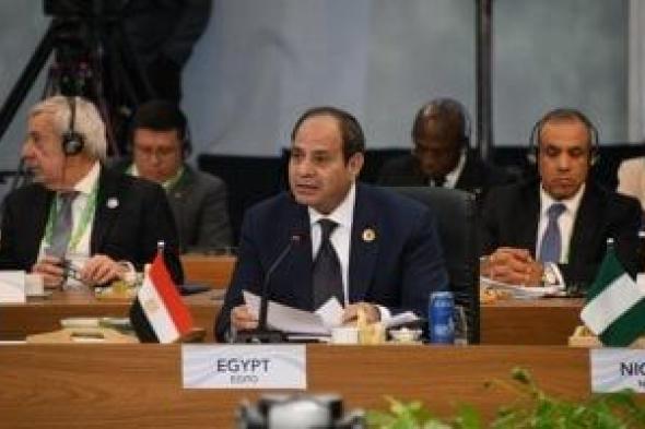 الرئيس السيسي يجدد دعوة مصر لتدشين مركز عالمي لتخزين وتوزيع الحبوب والمواد الغذائية على أرضها