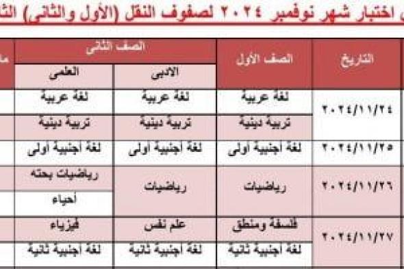 تنطلق الأحد المقبل.. جدول امتحان شهر نوفمبر لطلاب أولى ثانوى بالجيزة